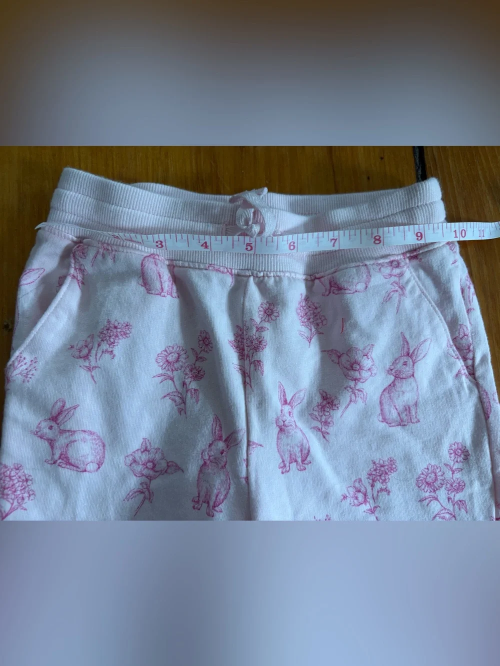 Janie and Jack SET - Pink Bunny Toile Collared Sweatshirt and Jogger, Size 5 Yr
